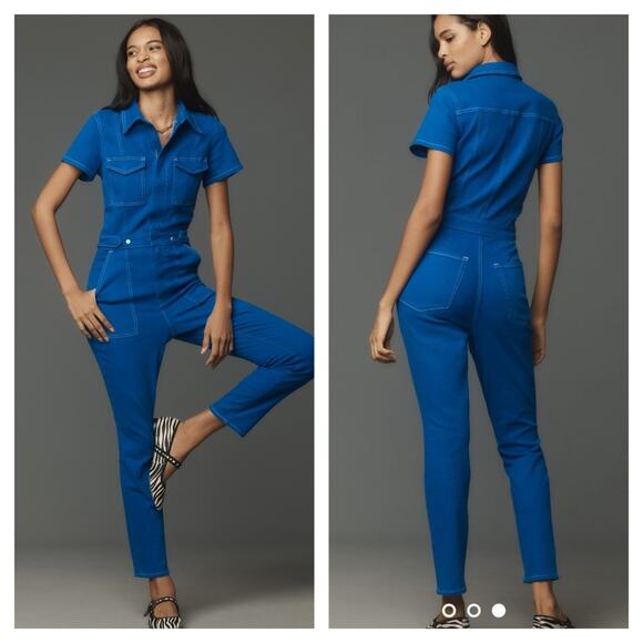 Good American Fit For Success Jumpsuit in Blue Size 2XL - Picture 1 of 7